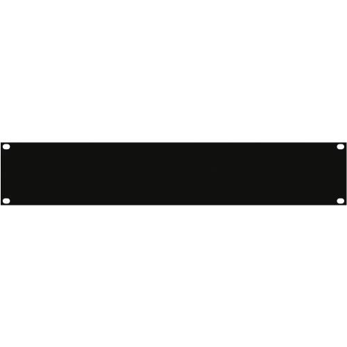 2U Black 19" Blanking Panel